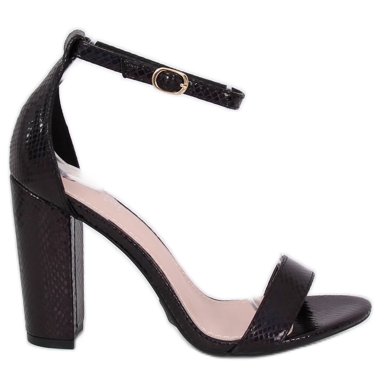 Holografikus magas sarkú szandál TU135P Fekete