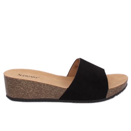 Fekete G186P Fekete ék papucs Fekete G186P Fekete ék papucs