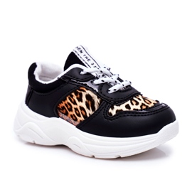 FRROCK Fekete Penny Leopard Print gyermek sportcipő fehér FRROCK Fekete Penny Leopard Print gyermek sportcipő fehér