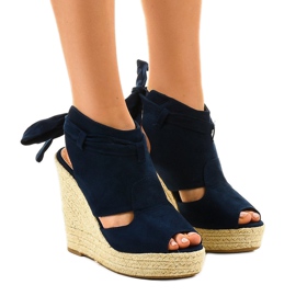 Navy blue espadrilles ék szandál 77-20 sötétkék