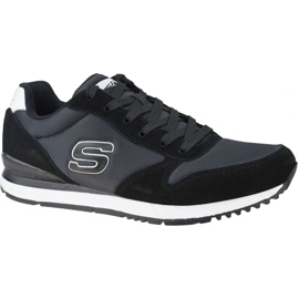 Skechers Sunlite-Waltan M 52384-BLK Cipő fekete kék