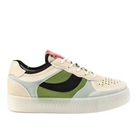 Zöld sportcipők LA51P cipők sokszínű Zöld sportcipők LA51P cipők sokszínű