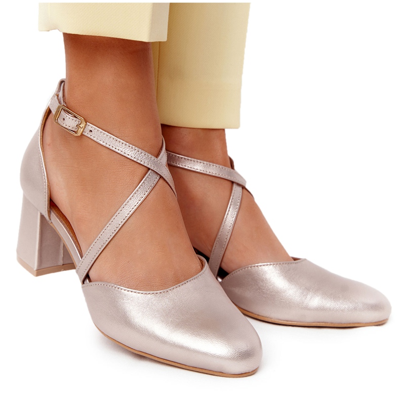 Női szivattyúk Maciejka Bőr Arany 04070-25 aranysárga