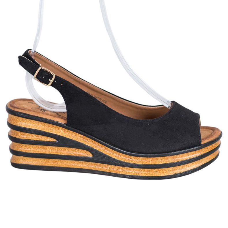 Goodin Könnyű velúr szandál fekete