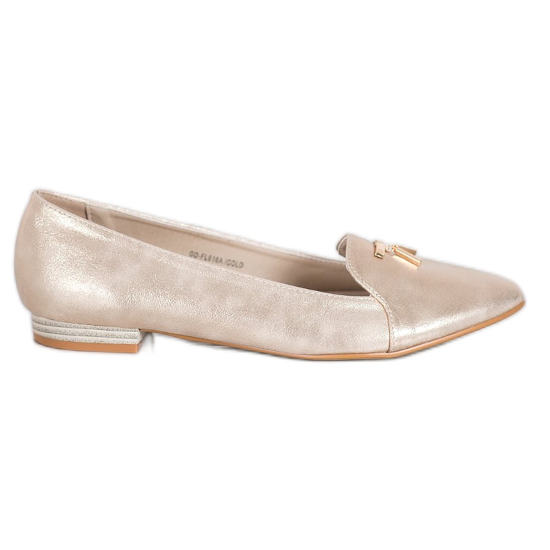 Goodin Fényes arany balerinák aranysárga