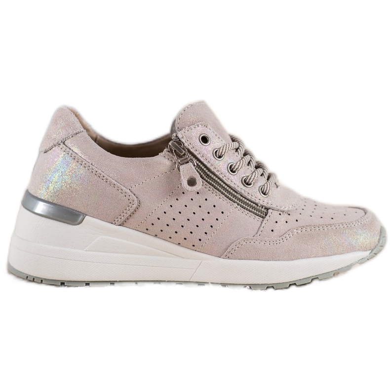 Bőr cipők VINCEZA cipzárral barna