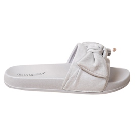 VINCEZA papucs íjjal szürke