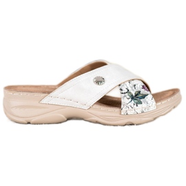 Papucs a VINCEZA platformon fehér