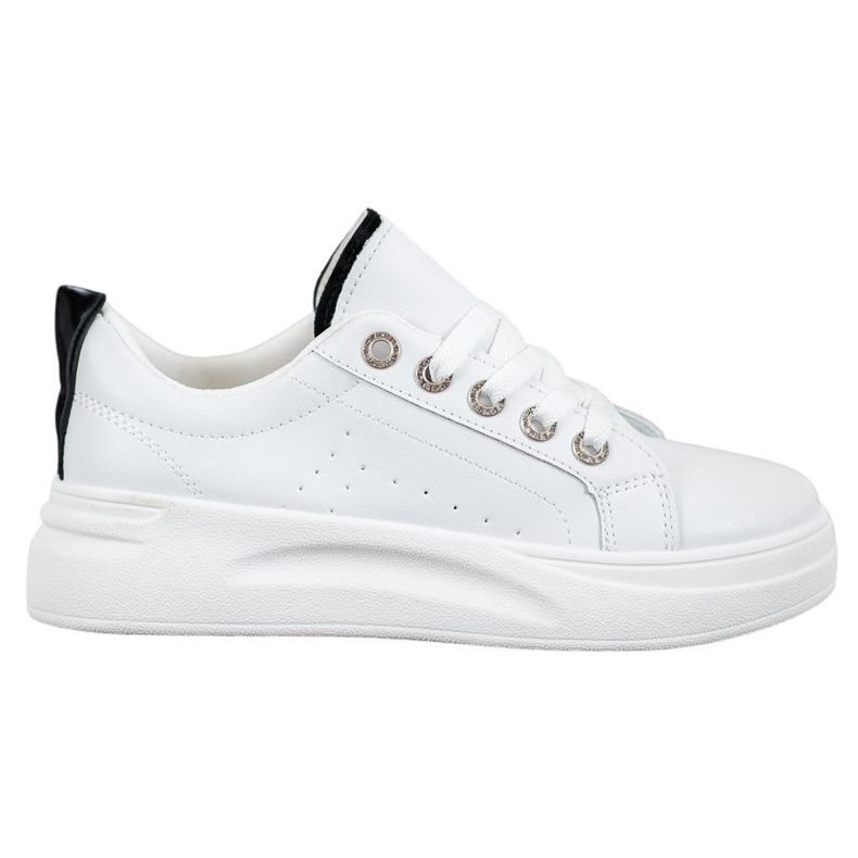 SHELOVET Divatos cipők a platformon fehér