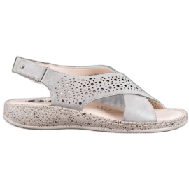 SHELOVET Kényelmes tépőzáras szandál szürke SHELOVET Kényelmes tépőzáras szandál szürke