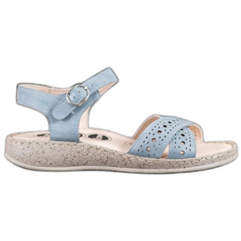 SHELOVET Könnyű szandál a platformon kék