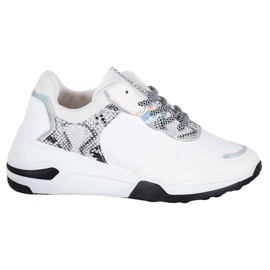 SHELOVET Snake Print Cipők fehér sokszínű SHELOVET Snake Print Cipők fehér sokszínű