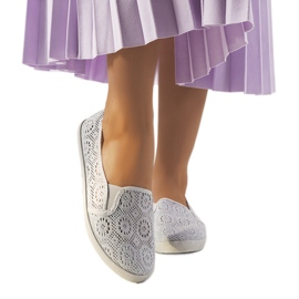 HJ1709 Szürke áttört csúszós cipők HJ1709 Szürke áttört csúszós cipők