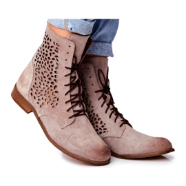 Nicole Cappucino Meridan női bőrcsizma bézs