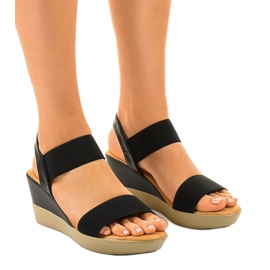 Fekete ék szandál 9R170 Fekete ék szandál 9R170