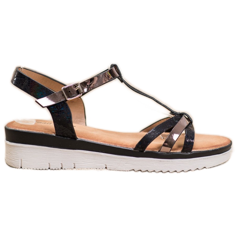 Small Swan Szandálok Holo effektussal fekete