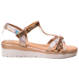 Small Swan Szandálok Holo effektussal aranysárga