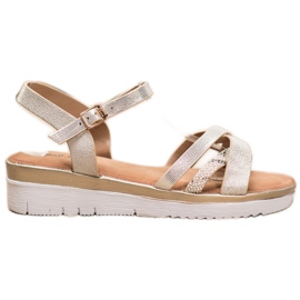 Small Swan Szandál Alacsony Ék aranysárga