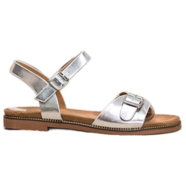 Small Swan Ezüst szandál csattal szürke