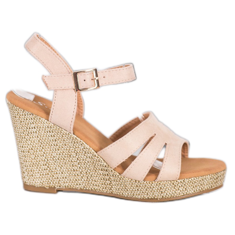 Small Swan Klasszikus szandál Eco bőrből bézs