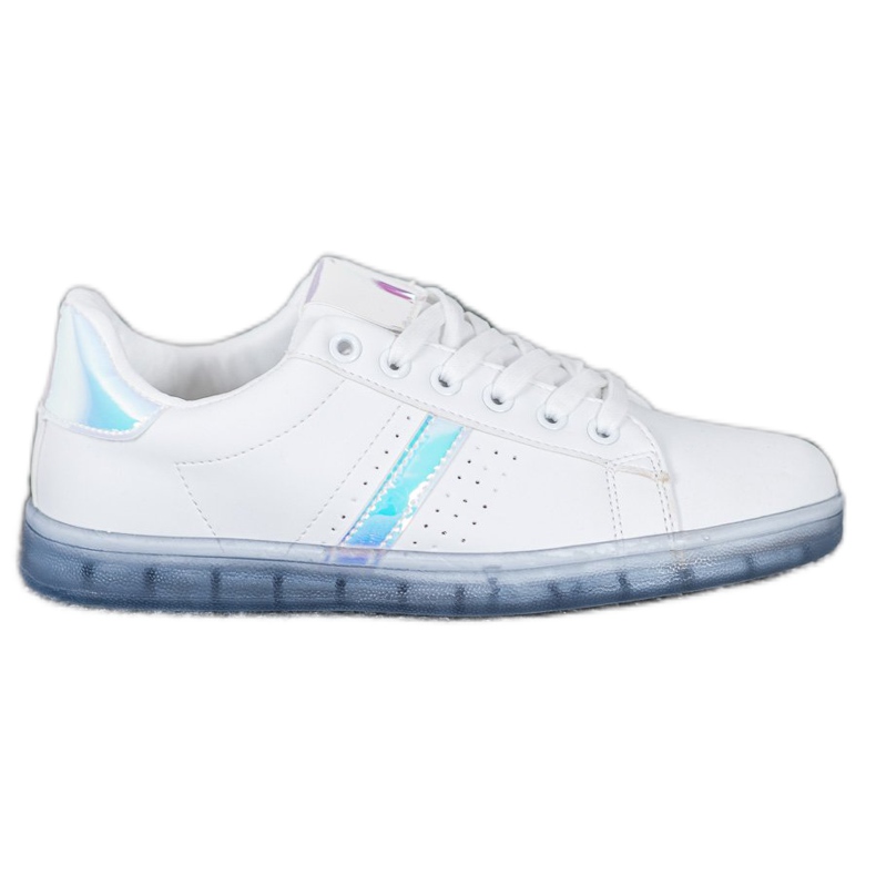 SHELOVET Cipők átlátszó talppal fehér