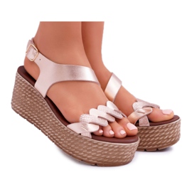 FRERY Női szandál egy ék platformon Pezsgő Aranda rózsaszín FRERY Női szandál egy ék platformon Pezsgő Aranda rózsaszín