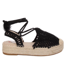 Fekete áttört espadrilles YQ233 Fekete Fekete áttört espadrilles YQ233 Fekete