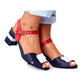 Női szandál Maciejka bőr Navy Blue 04120-17 / 00-5 sötétkék Női szandál Maciejka bőr Navy Blue 04120-17 / 00-5 sötétkék