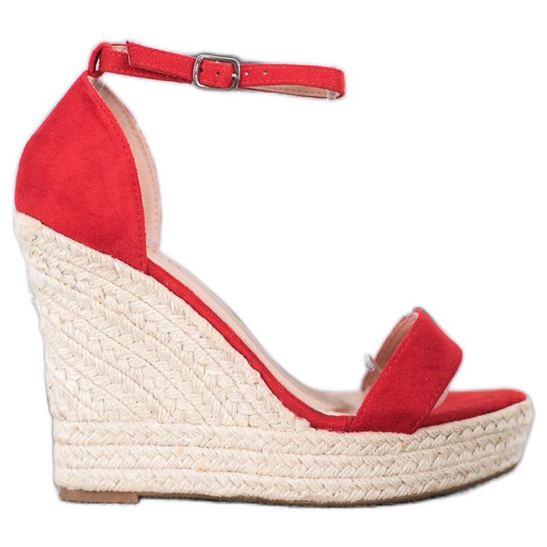 SHELOVET Szexi ék szandál piros