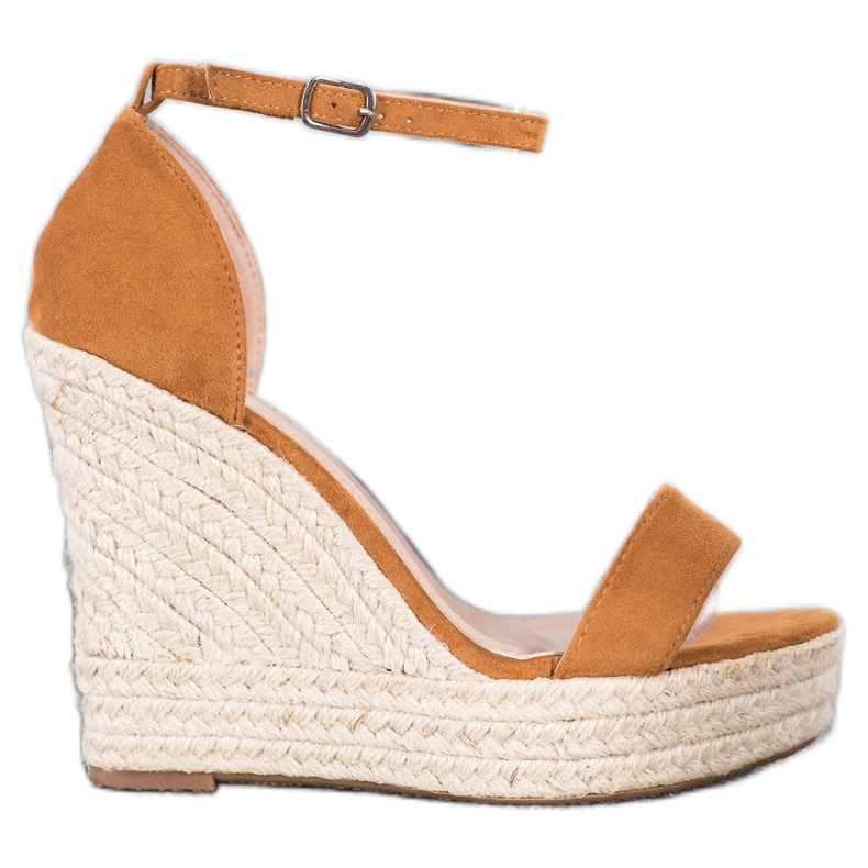 SHELOVET Szexi ék szandál barna