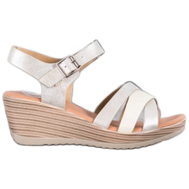 Sea Elves Ökobőrből készült könnyű szandál aranysárga