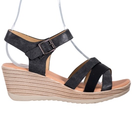 Sea Elves Ökobőrből készült könnyű szandál fekete Sea Elves Ökobőrből készült könnyű szandál fekete