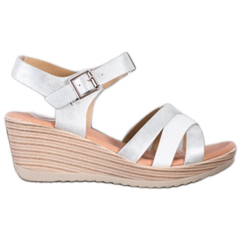 Sea Elves Ökobőrből készült könnyű szandál fehér szürke Sea Elves Ökobőrből készült könnyű szandál fehér szürke