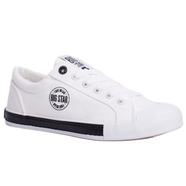 Női cipők Big Star White FF274228 fehér fekete