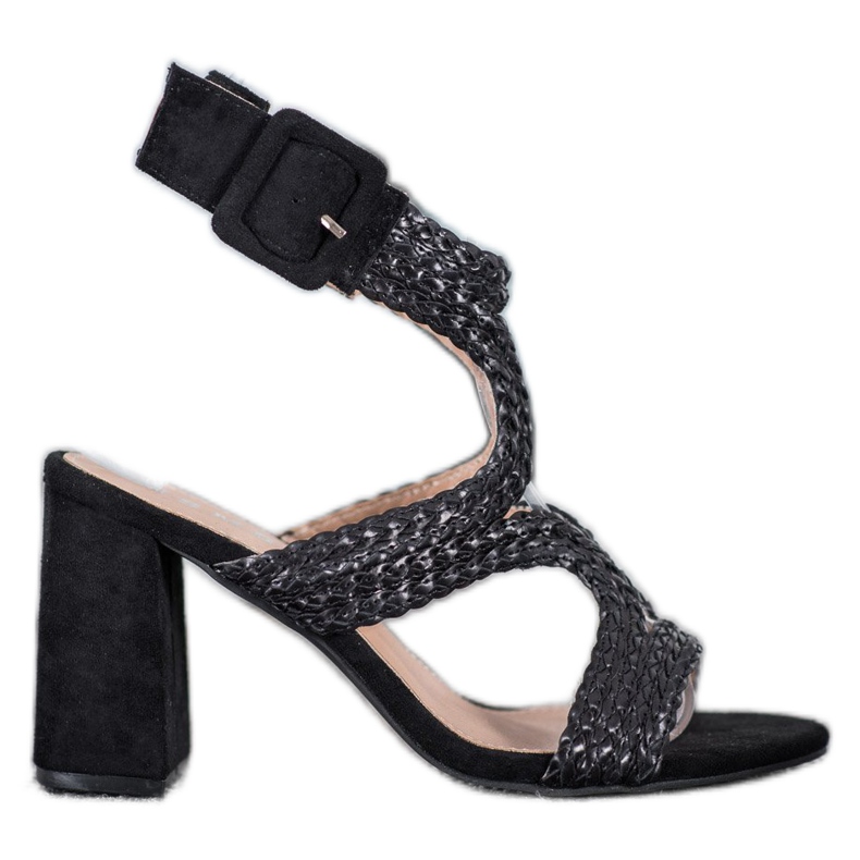 SHELOVET Fonott szandál egy bárban fekete