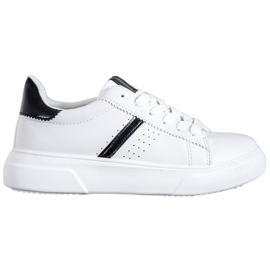 Renda Cipők fekete betétekkel fehér