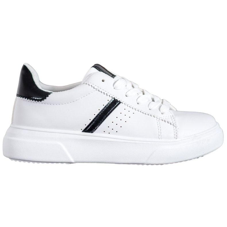 Renda Cipők fekete betétekkel fehér