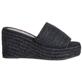 Kylie Divatos ék papucs fekete