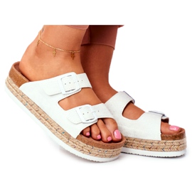 Női papucs Big Star White FF274665 fehér