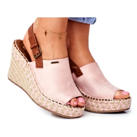 Női szandál Wedge Big Star Pink FF274984 rózsaszín