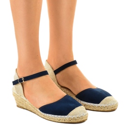 Sötétkék espadrilles 3M85-18 Sötétkék espadrilles 3M85-18