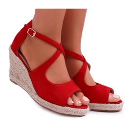 BUGO Női szandál Espadrilles Red Margus piros