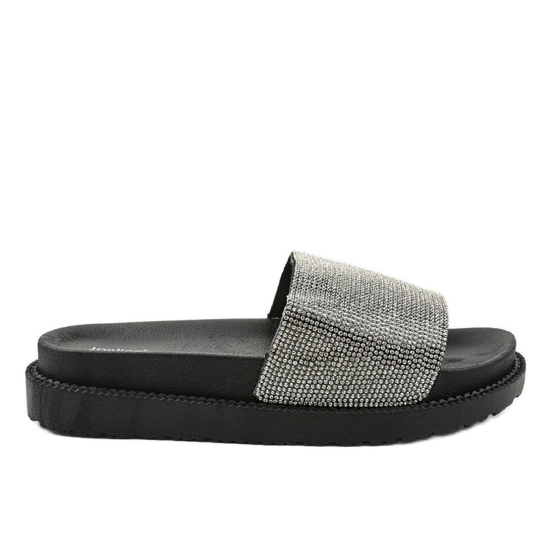 Fekete papucs flitterekkel SF-01