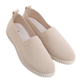 Bézs színű női bézs cipők ZK118