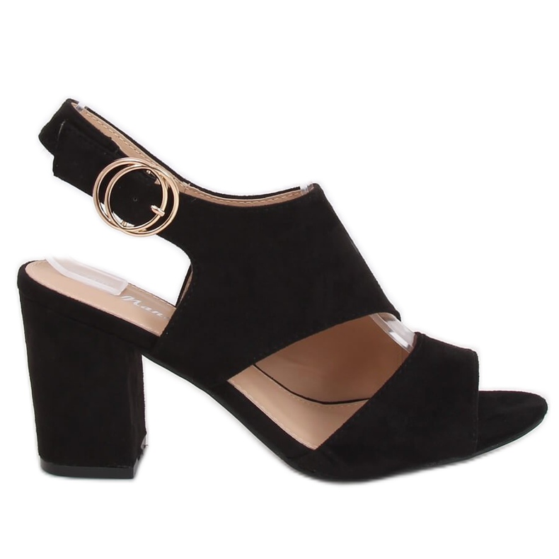Fekete magas sarkú szandál A8560 Fekete