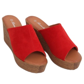 Piros ék papucs piros 10-236 Piros
