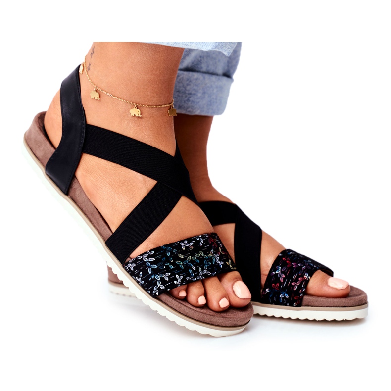 EVE Elegáns női szandál fekete Morrin