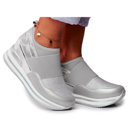 Női Sport Slip On Wedge Cipő Szürke Cold Play