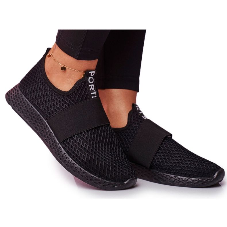 SEA Női sport felcsúsztatható könnyű cipő Fekete La Fiesta