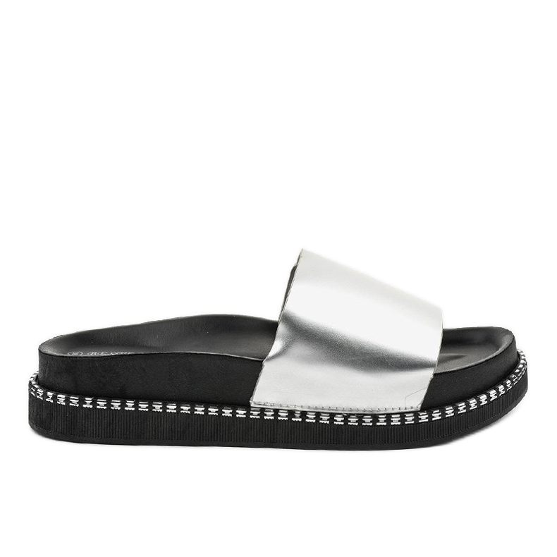 CH-107 ezüst papucs szürke